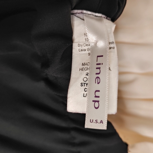 Line Up Y2k black & cream rhinestone halter jumpsuit. Size L - Picture 12 of 14